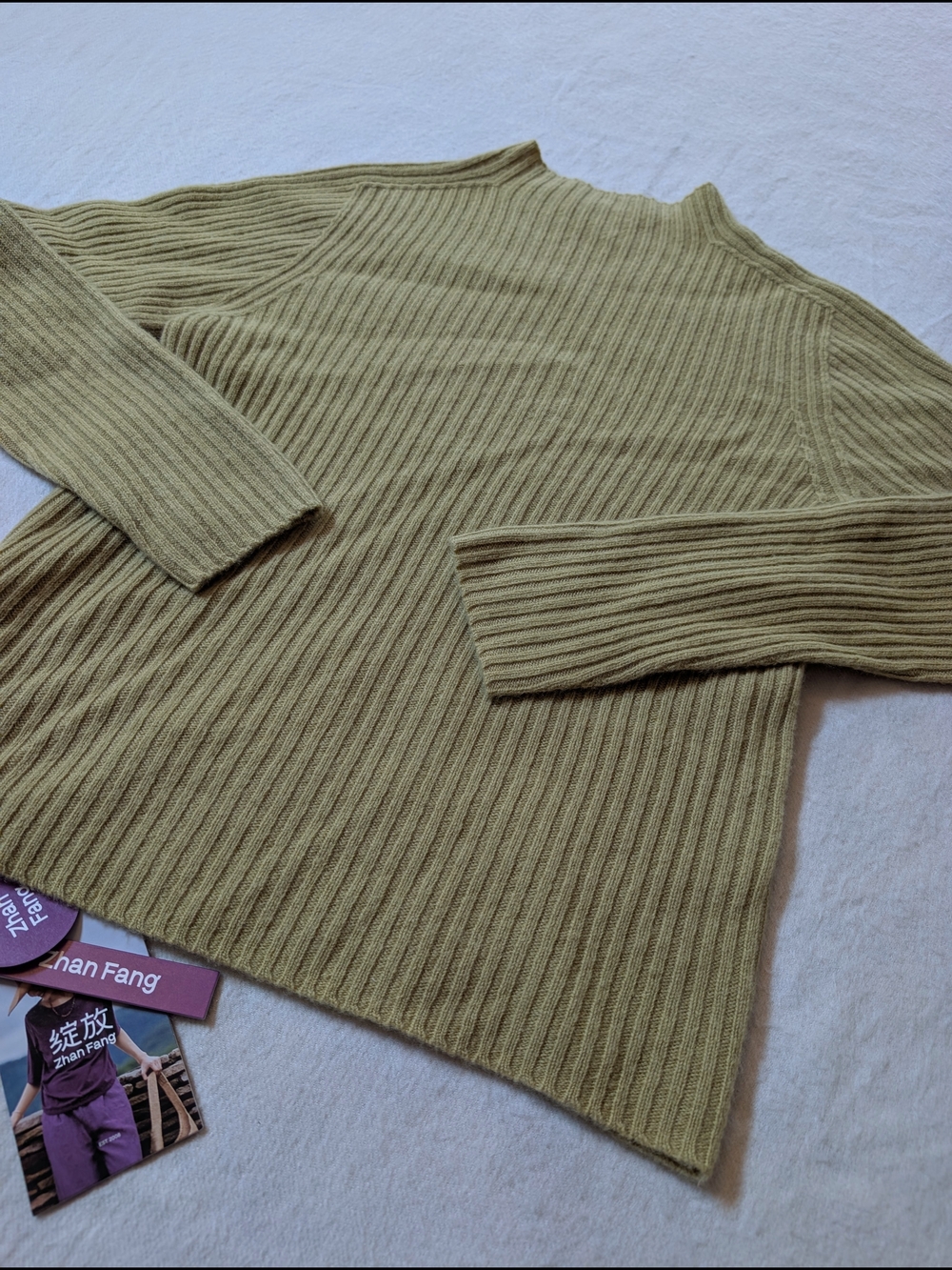 Wool Zhan Fang Ribbed Mock Neck Sweater